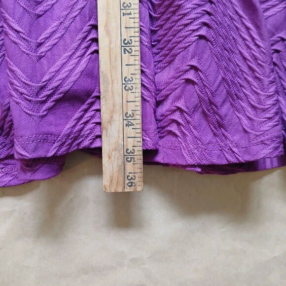 Candie's Dress Womens XL Magenta Short Sleeve Fit And Flare Knit Textured Skater - Picture 8 of 8